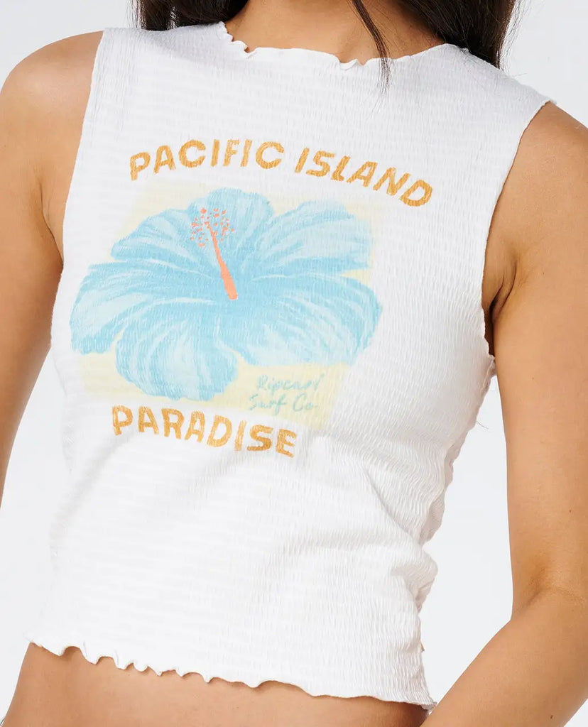 Rip Curl Womens Tank Top Topanga Canyon Shirred Tank