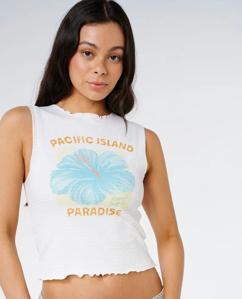 Rip Curl Womens Tank Top Topanga Canyon Shirred Tank