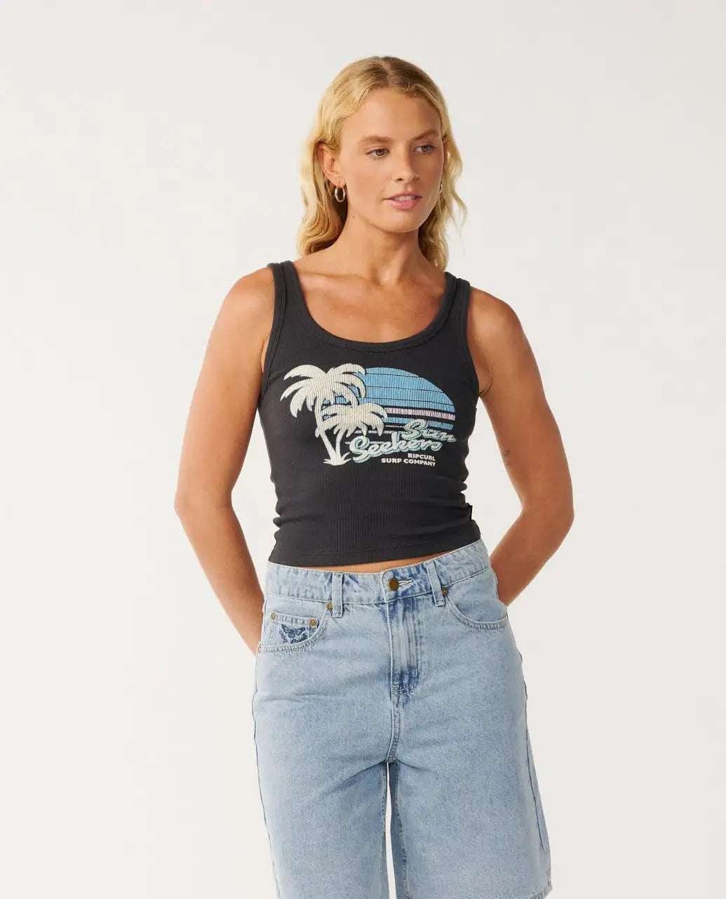 Rip Curl Womens Tank Top Beach Days Fitted Tank