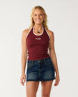 Rip Curl Womens Tank Top Samba Fitted Halter