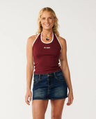 Rip Curl Womens Tank Top Samba Fitted Halter