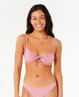 Rip Curl Womens Bikini Top Isles Plaid D-DD Balconette