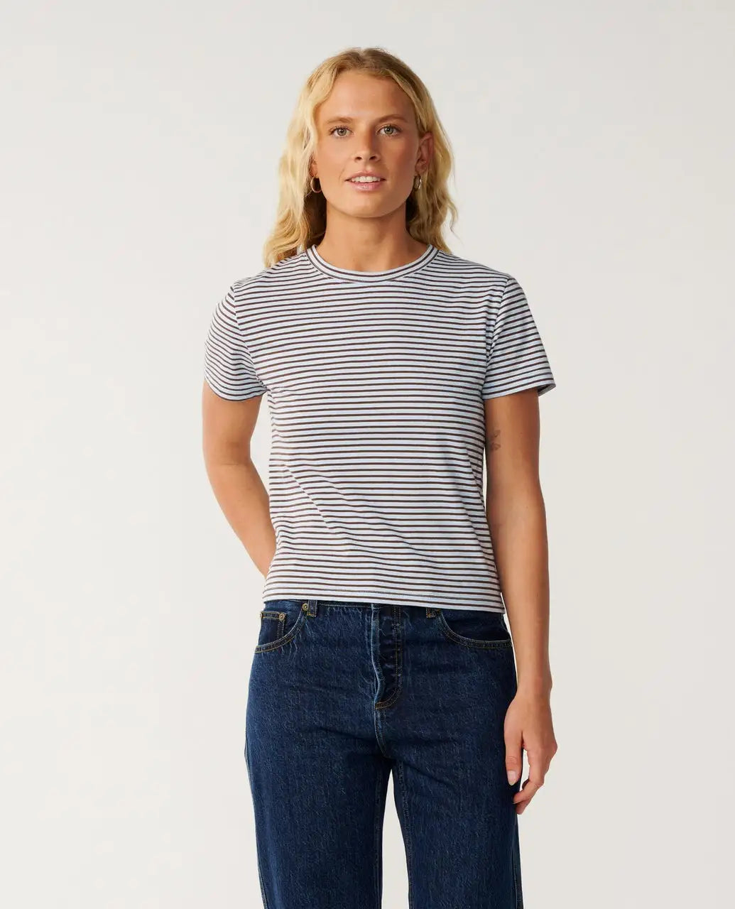 Rip Curl Womens Shirt Stephanie Gilmore Stripe Standard Tee