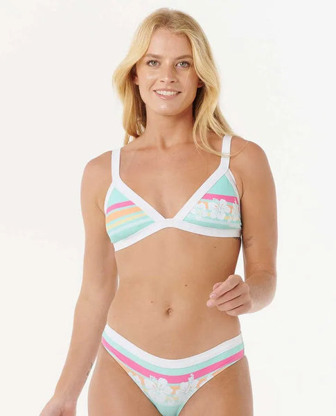 Rip Curl Womens Bikini Top Waikiki Waves Fixed Triangle