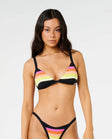 Rip Curl Womens Bikini Top Surf Stripe Fixed Triangle