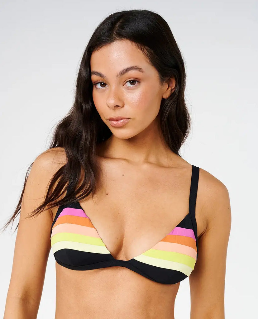 Rip Curl Womens Bikini Top Surf Stripe Fixed Triangle
