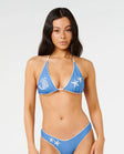 Rip Curl Womens Bikini Top Catalina Denim Halter Triangle