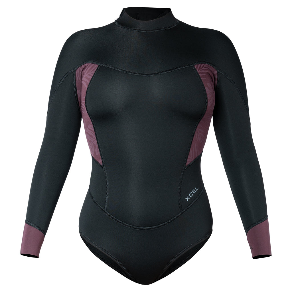 Xcel Women's Axis Long Sleeve Back Zip Cheeky Cut Spring Wetsuit 2mm DS
