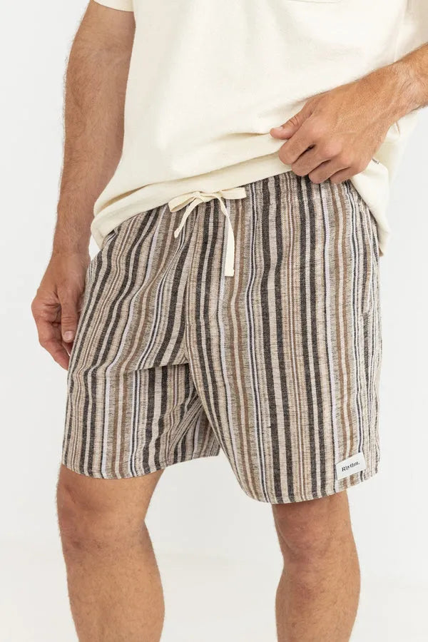 Rhythm Mens Shorts Linen Jacquard Jam