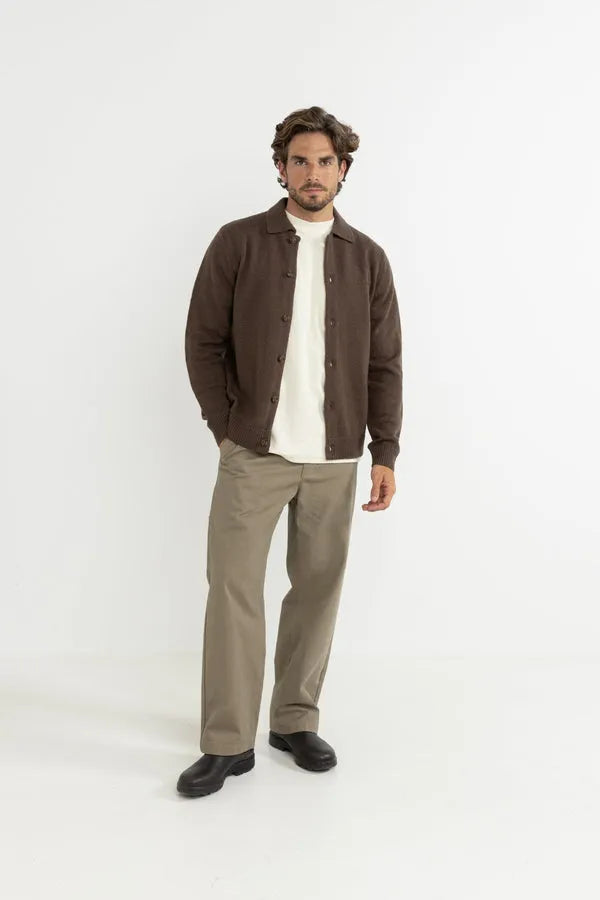 Rhythm Mens Shirt Mohair Button Up Knit