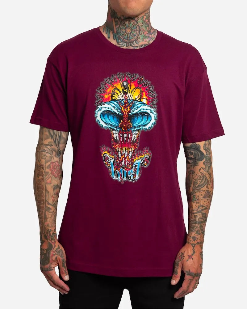 Lost Mens Shirt Wave Skull