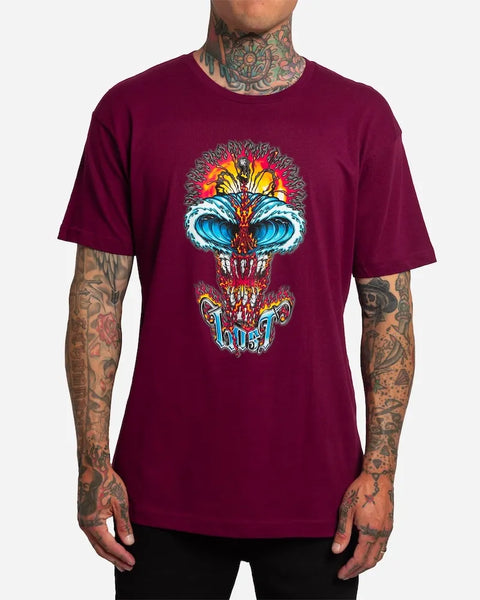 Lost Mens Shirt Wave Skull