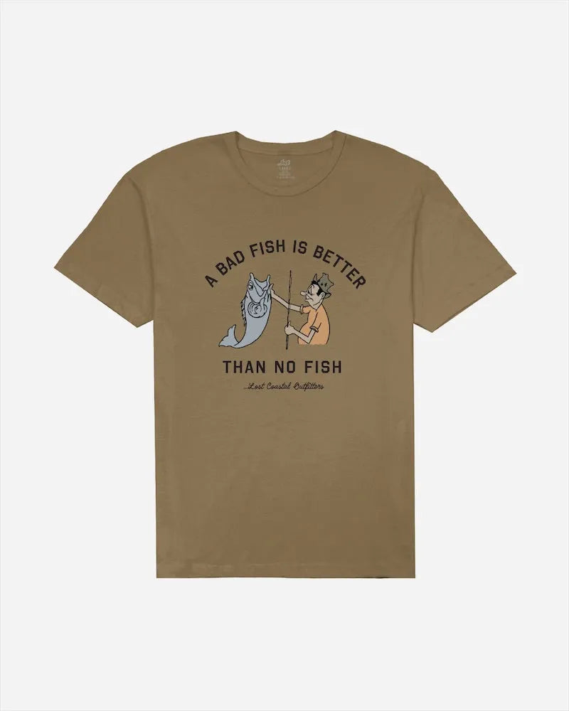 Lost Mens Shirt Gone Fishin Vintage Dye