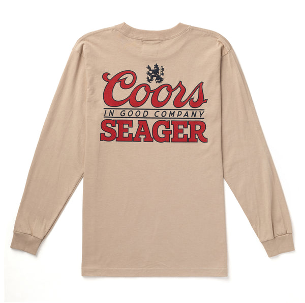 Seager Mens Shirt Seager x Coors Banquet Brand Long Sleeve