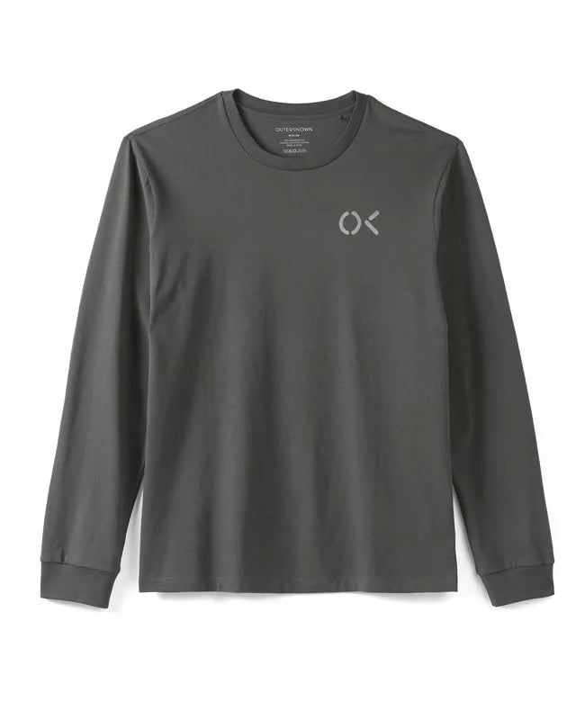 Outerknown Mens Shirt OK Stencil Long Sleeve