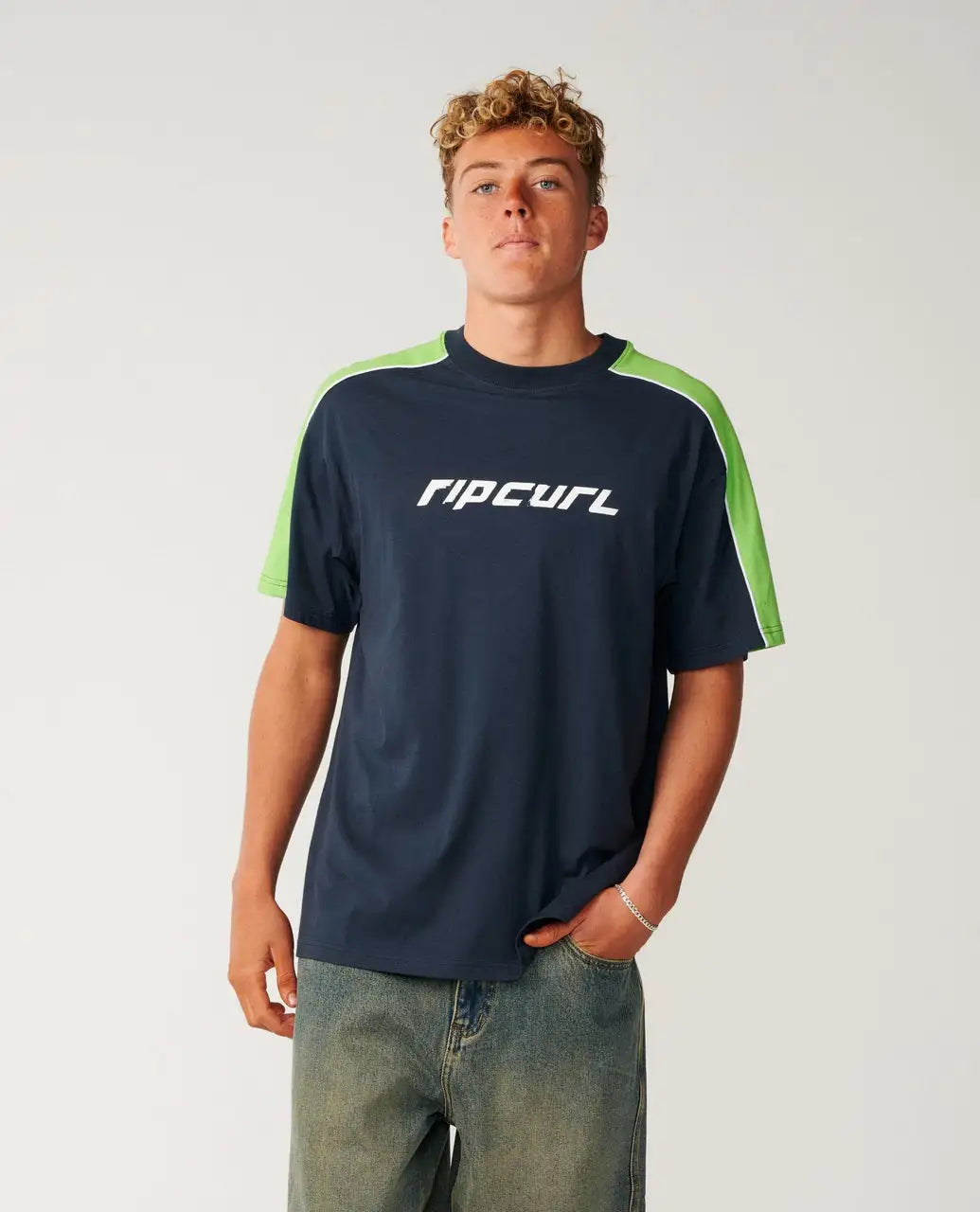 Rip Curl Mens Shirt Archive Up Top Panel Loose Tee