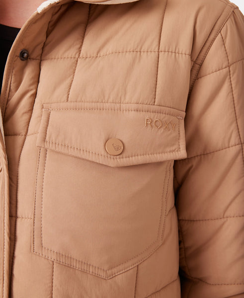 Roxy Womens Snow Layers Alpine Quilted Shacket