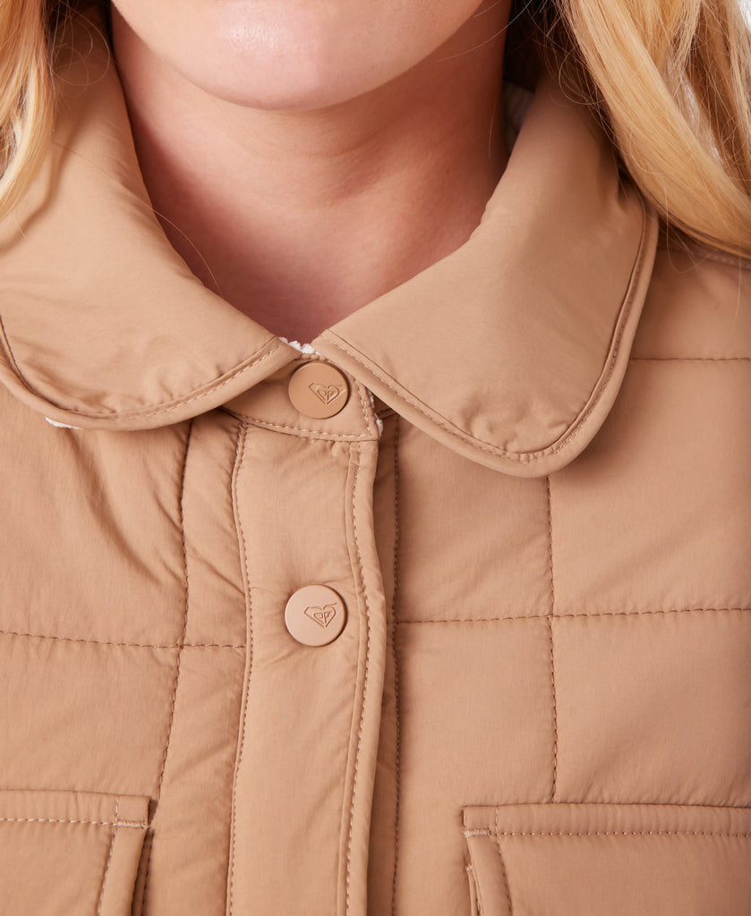 Roxy Womens Snow Layers Alpine Quilted Shacket