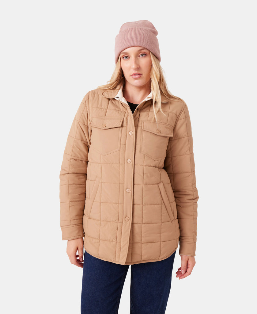 Roxy Womens Snow Layers Alpine Quilted Shacket