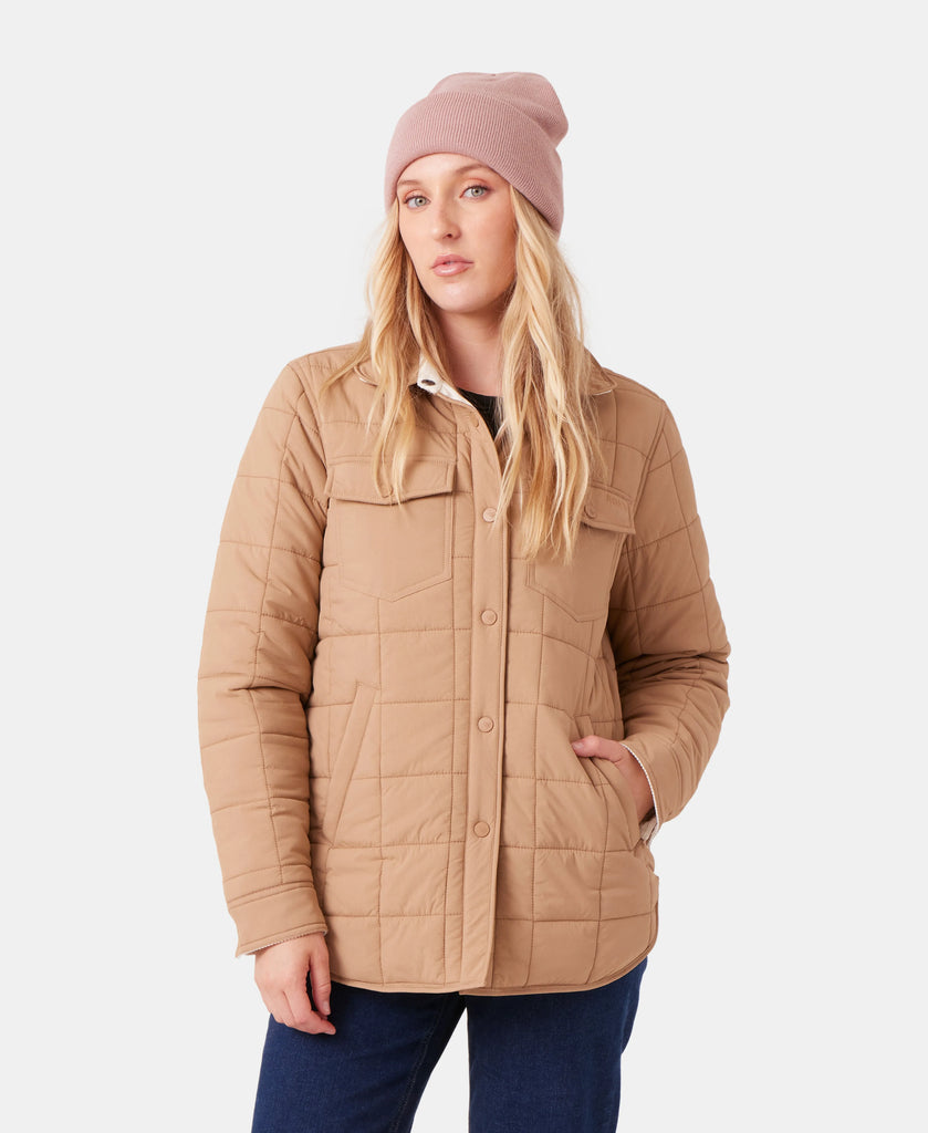 Roxy Womens Snow Layers Alpine Quilted Shacket