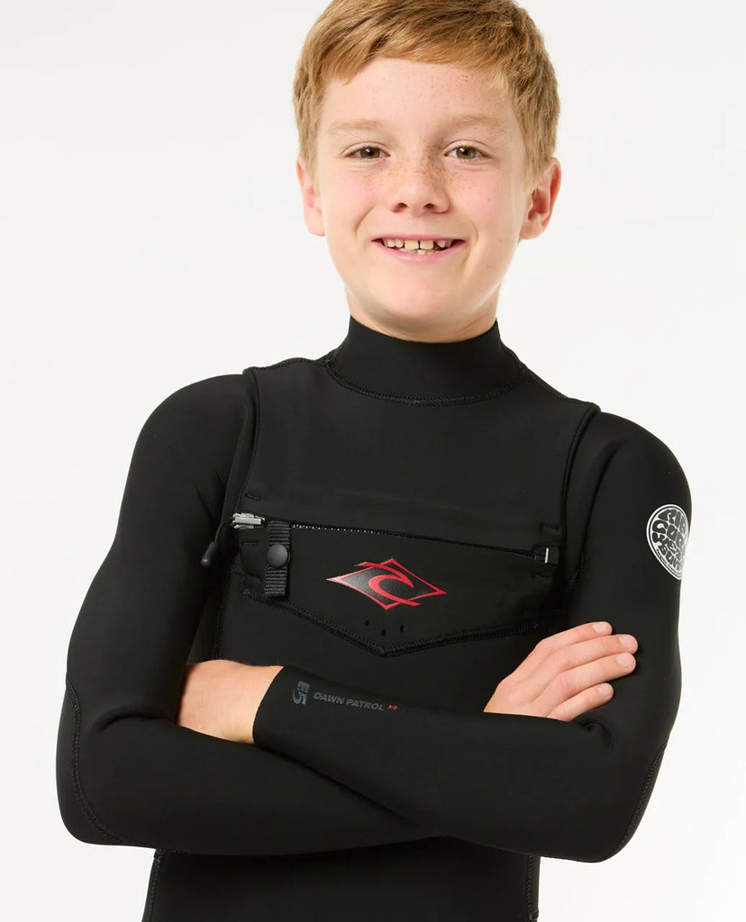 Rip Curl Youth Wetsuits Kids Dawn Patrol 3/2 Chest Zip Fullsuit