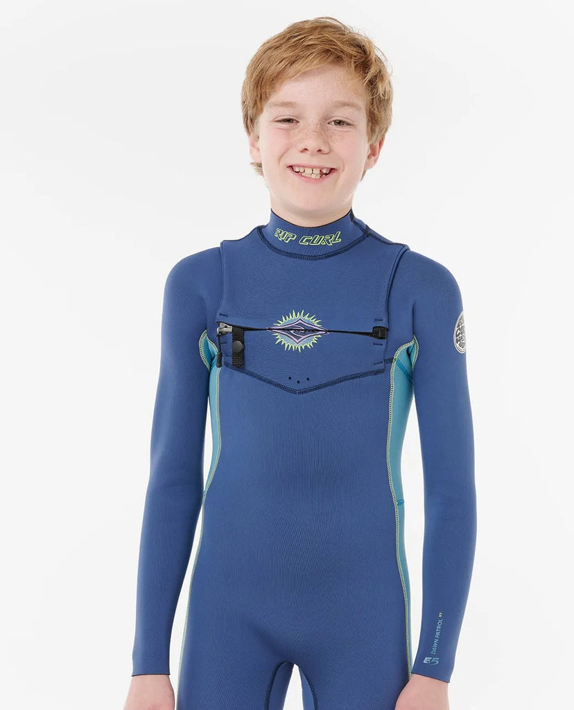 Rip Curl Youth Wetsuits Kids Dawn Patrol 3/2 Chest Zip Fullsuit