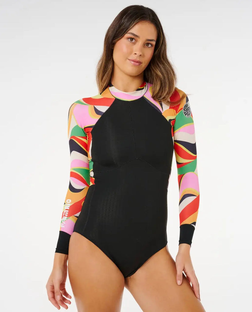 Rip Curl Womens Wetsuits G-Bomb Farm Rio Tropical Long Sleeve Back Zip Springsuit
