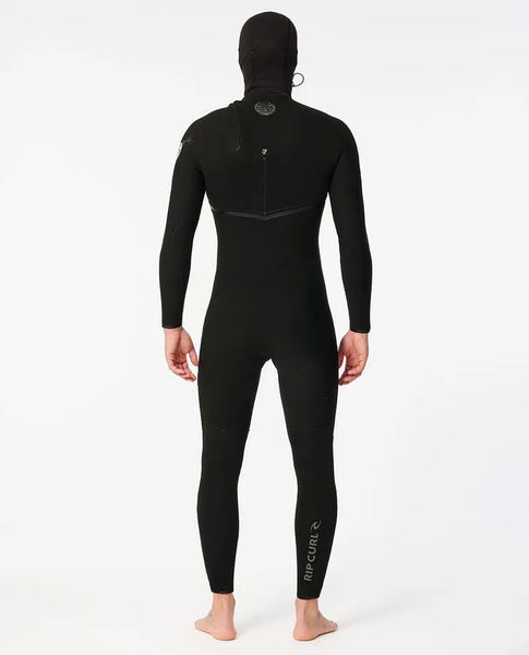 Rip Curl Mens Wetsuits E7 E-Bomb 4/3 Hooded Zip Free Fullsuit