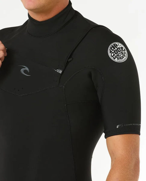 Rip Curl Mens Wetsuits Dawn Patrol 2/2 Short Sleeve Chest Zip Wetsuit