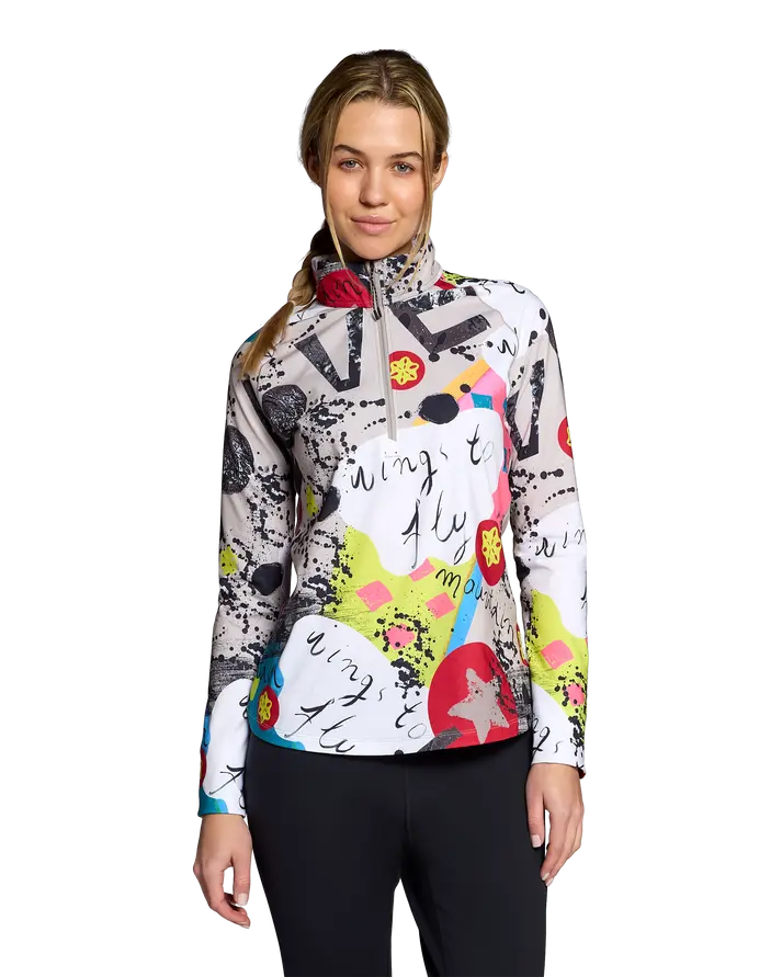 Obermeyer Womens Base Layer Oly 1/4 Zip Baselayer Top
