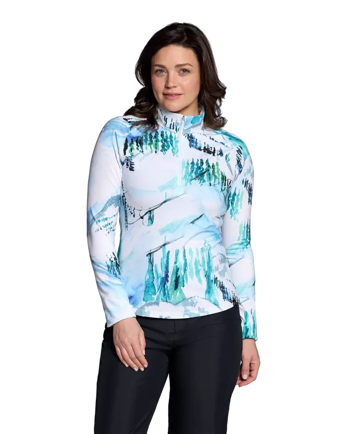 Obermeyer Womens Base Layer Oly 1/4 Zip Baselayer Top