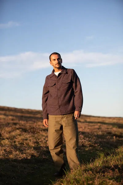 Rhythm Mens Shirt Check Overshirt