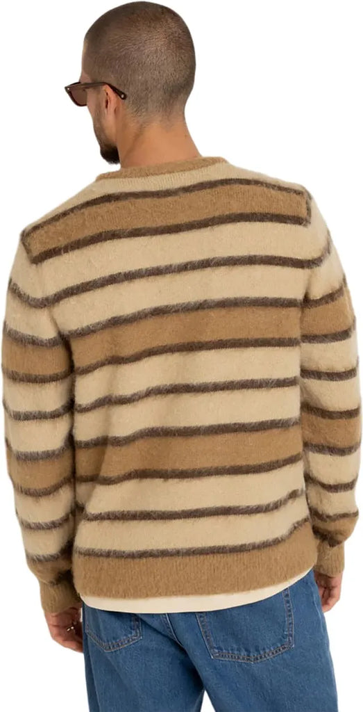 Rhythm Mens Sweater Mohair Striped Knit