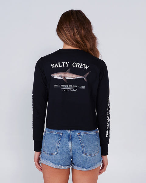 Salty Crew Womens Shirt Bruce Long Sleeve Crop