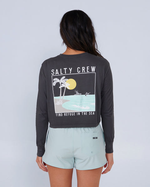 Salty Crew Womens Shirt The Good Life Long Sleeve Crop