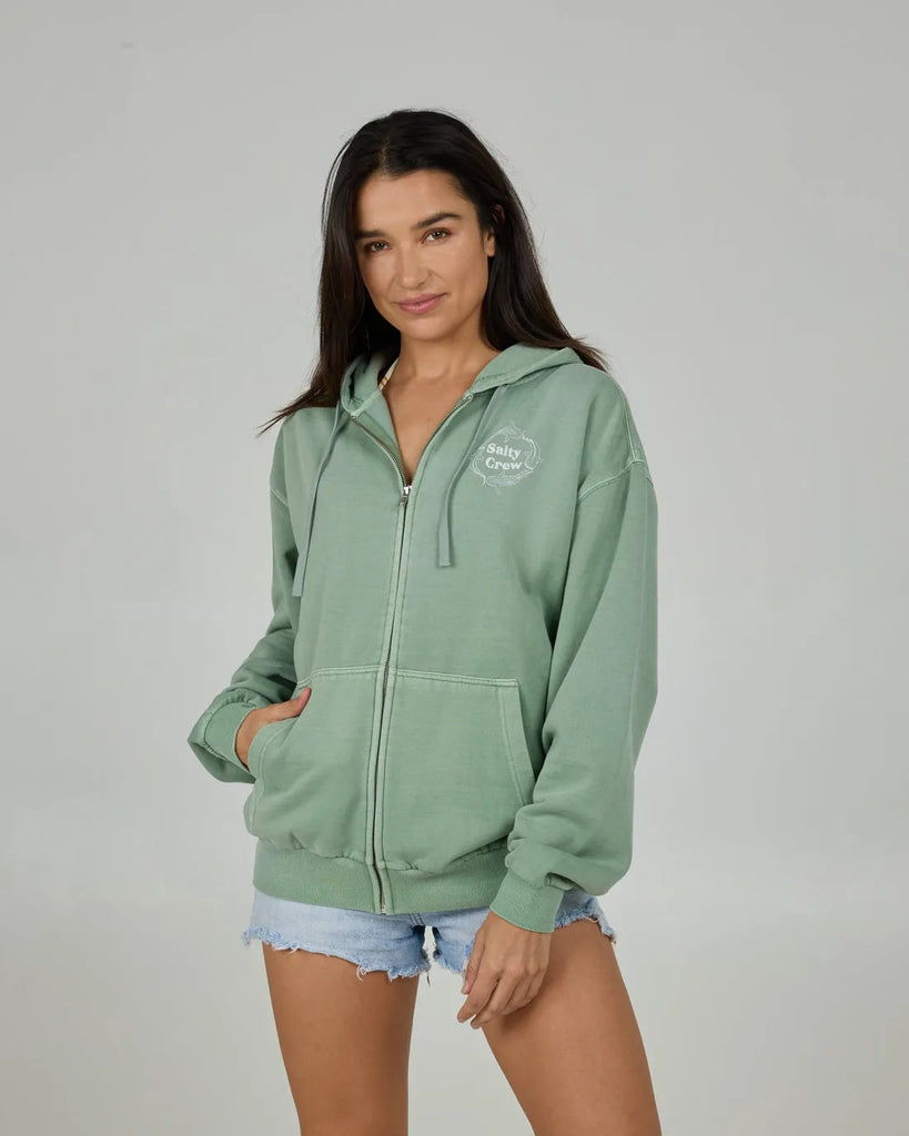 Salty Crew Womens Sweatshirt Respect Zip Hoodie