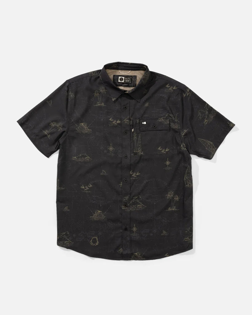 Salty Crew Mens Woven Helmsman UV Button Up