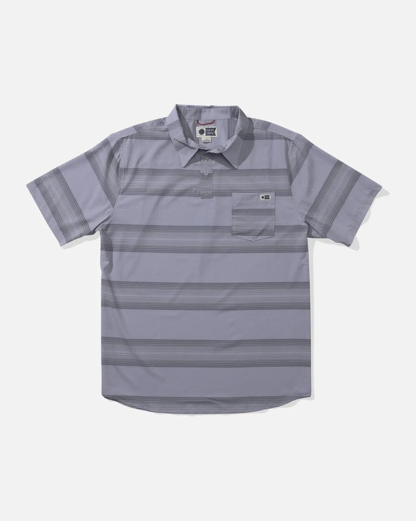Salty Crew Mens Woven Sundown Perforated Polo