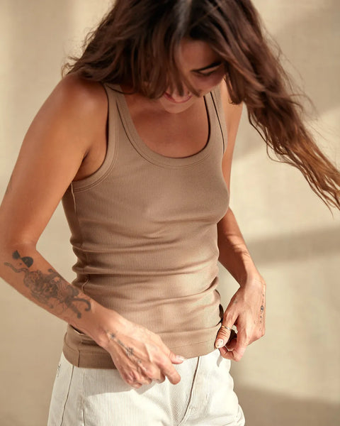 Outerknown Womens Tank Top Sojourn Ribbed