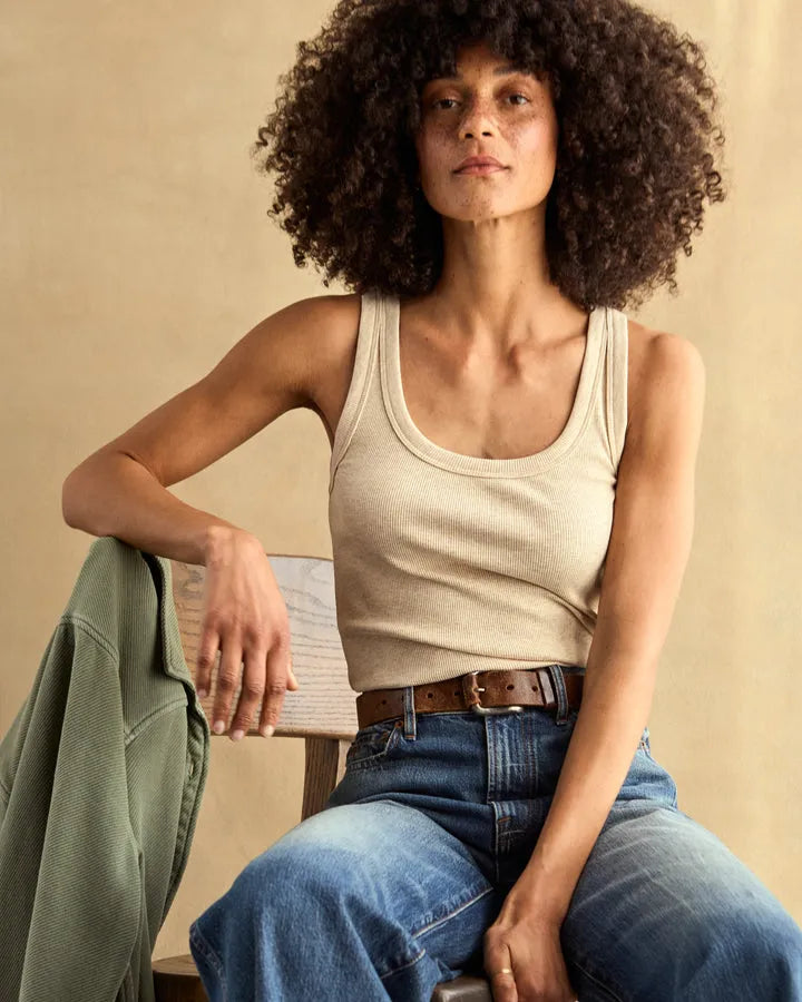 Outerknown Womens Tank Top Sojourn Ribbed