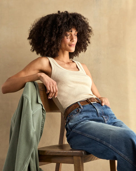 Outerknown Womens Tank Top Sojourn Ribbed