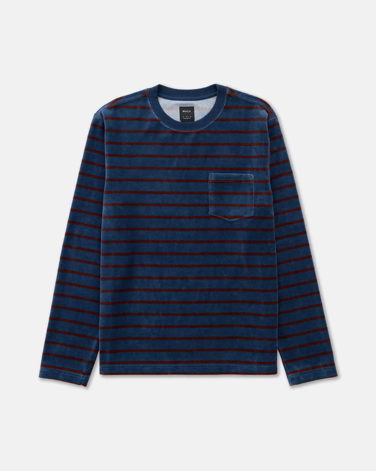 RVCA Mens Sweatshirt Pile Knit Long Sleeve Velour