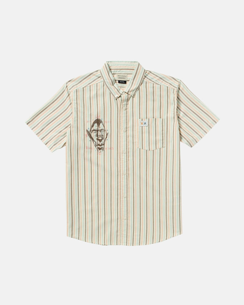 RVCA Mens Woven Jacobs Archive Stripe