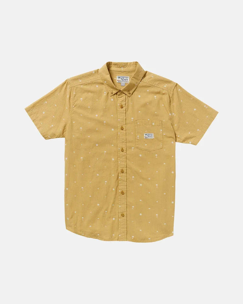 RVCA Mens Woven Exotica Seersucker