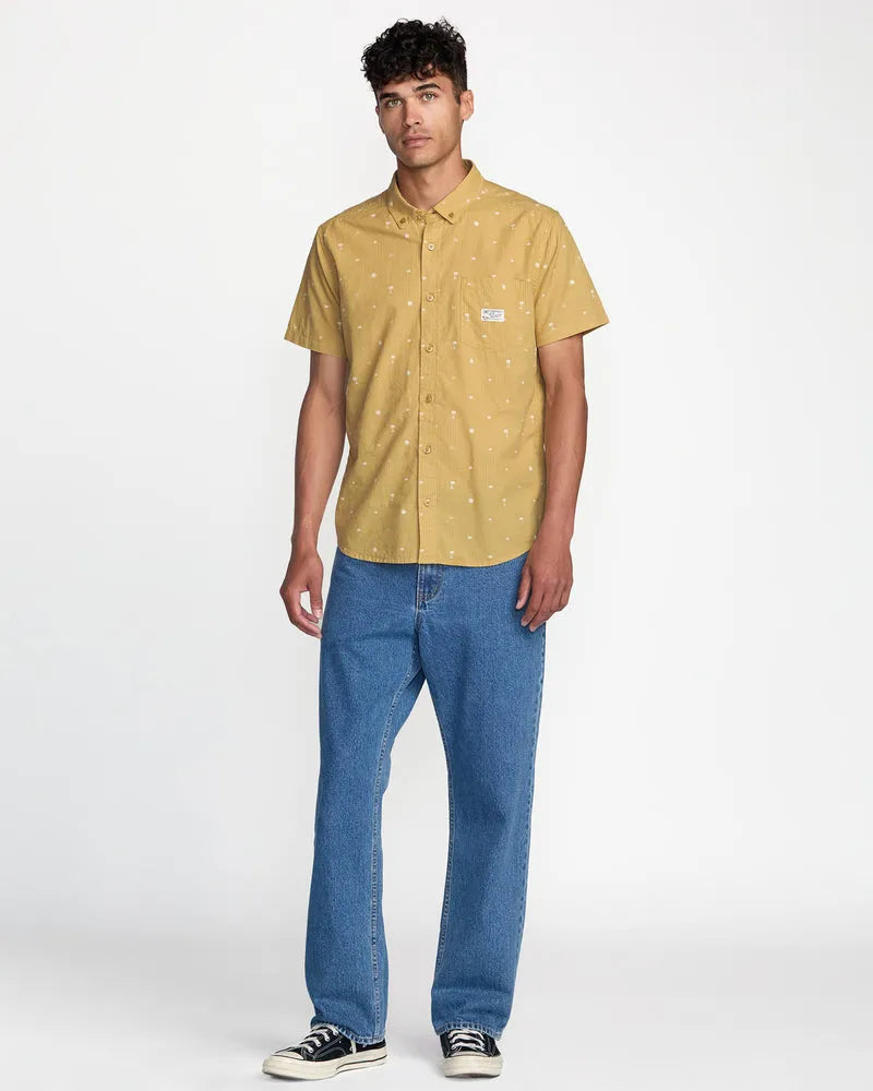 RVCA Mens Woven Exotica Seersucker