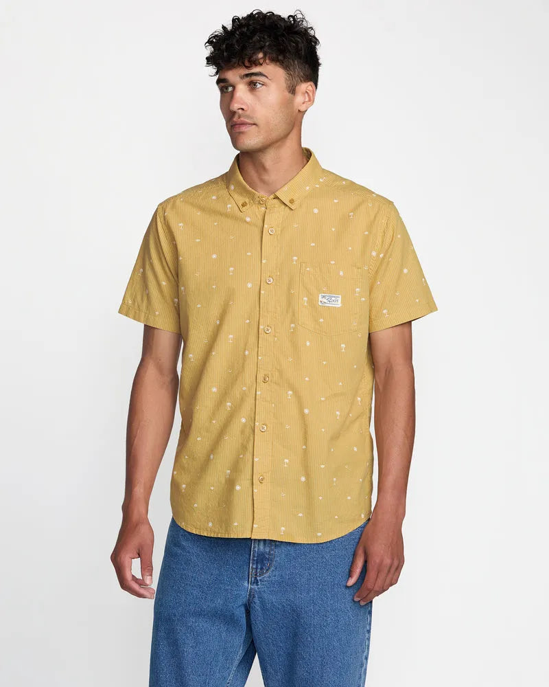 RVCA Mens Woven Exotica Seersucker