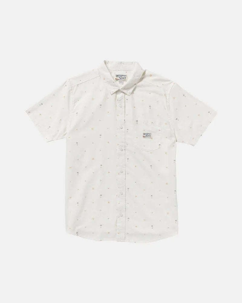 RVCA Mens Woven Exotica Seersucker