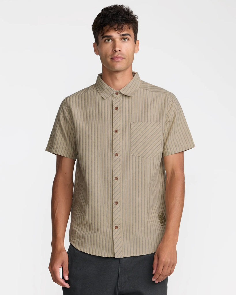 RVCA Mens Woven Archive Stripe