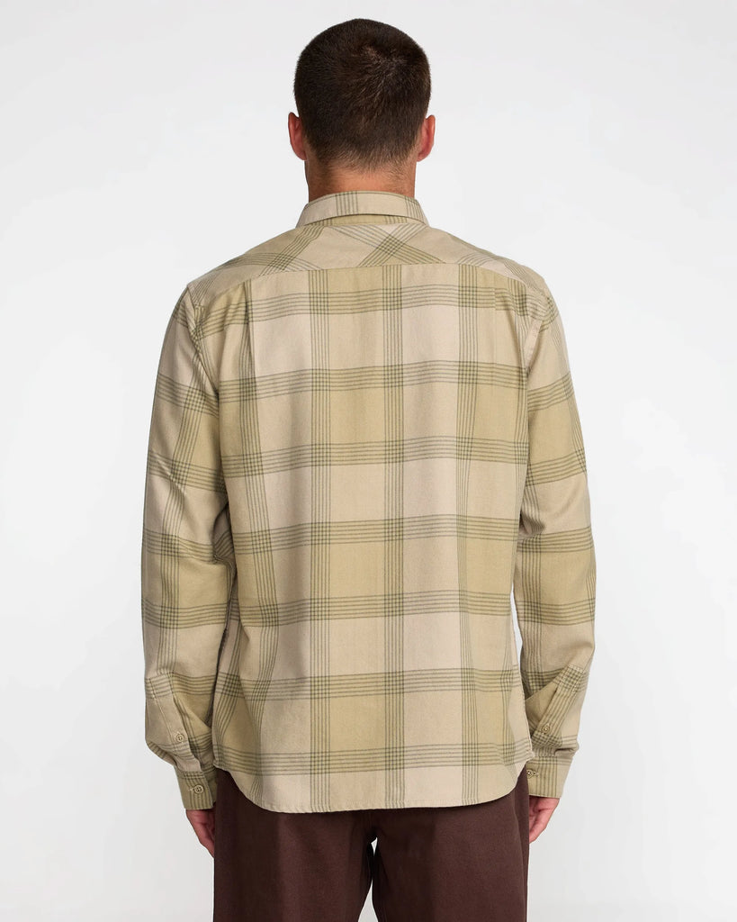 RVCA Mens Shirt That'll Work Flannel Long Sleeve