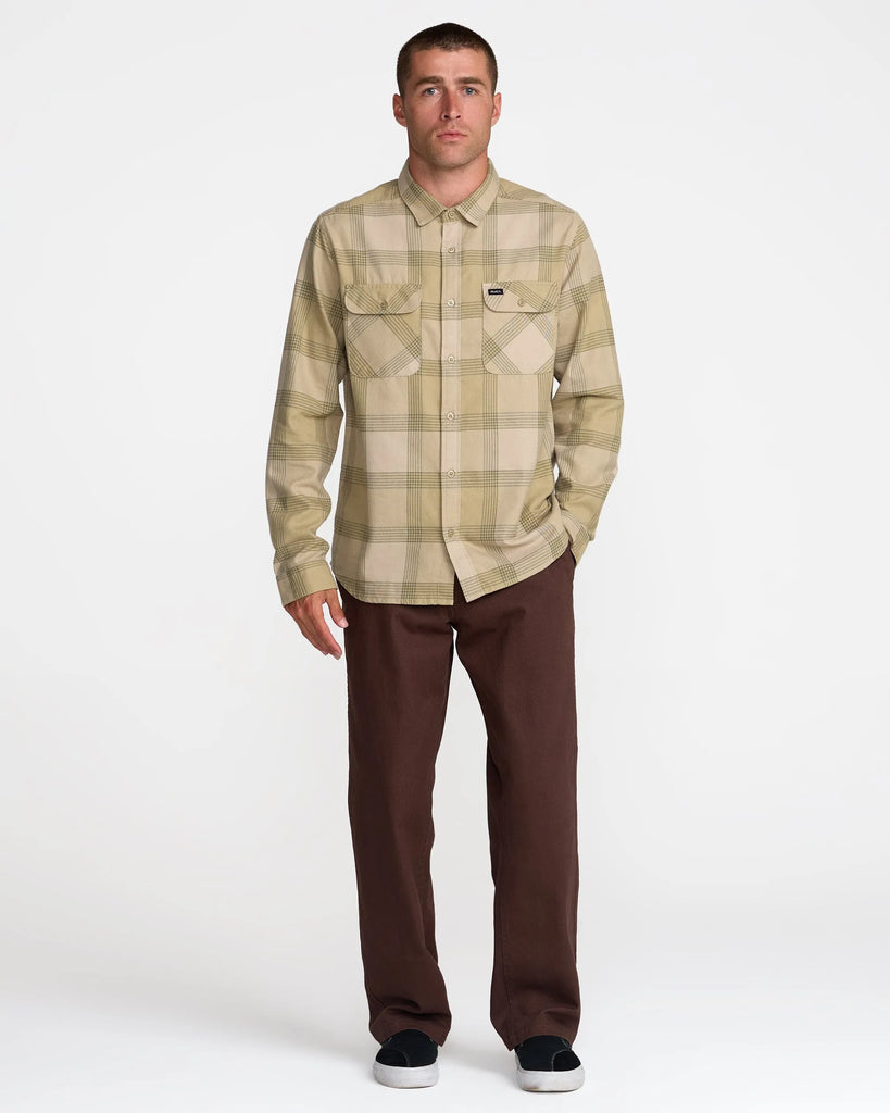 RVCA Mens Shirt That'll Work Flannel Long Sleeve